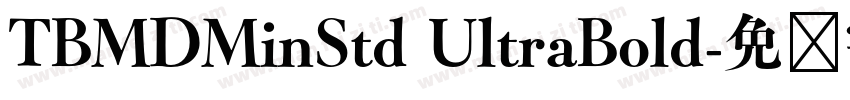TBMDMinStd UltraBold字体转换